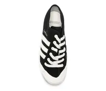 Three-Stripe Canvas Sneaker — Black