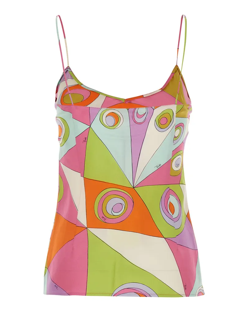 Emilio Pucci Women's Sarong With Fringes Fuchsia Silk Skirt Multicolor
