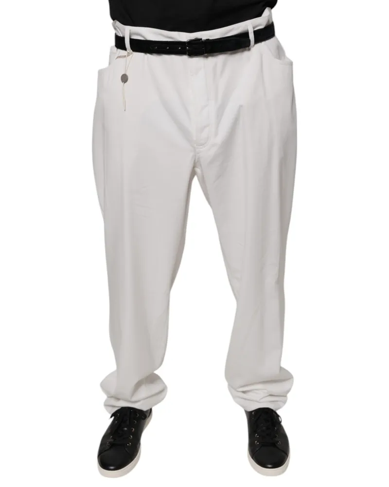 Brunello Cucinelli Cotton Tapered Trousers — White White