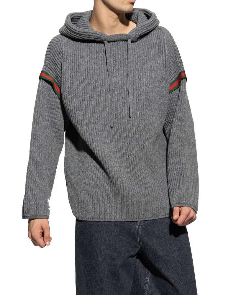 Gucci Men Gray Cashmere Sweatshirt Clothing Gray