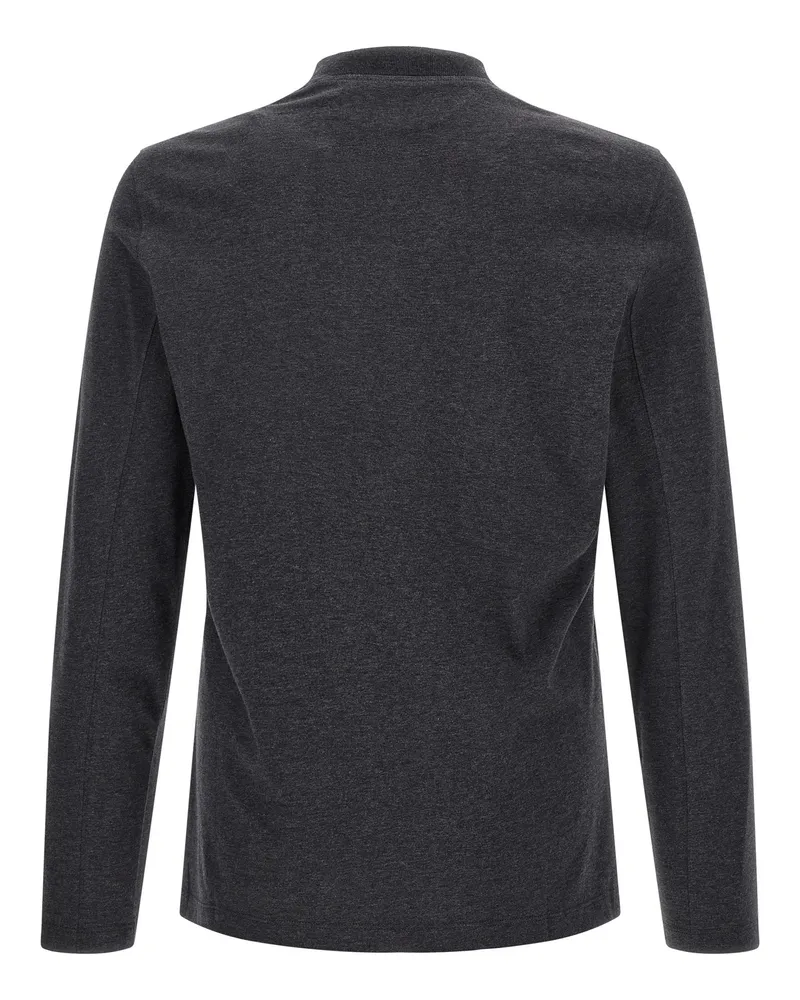 Brunello Cucinelli Cotton Jersey Long-Sleeve T-Shirt — Gray Gray