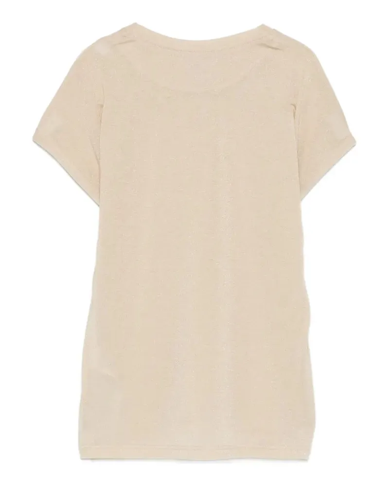 Eleventy Women's Crew-Neck Short-Sleeves T-Shirt Ss26 W Cream