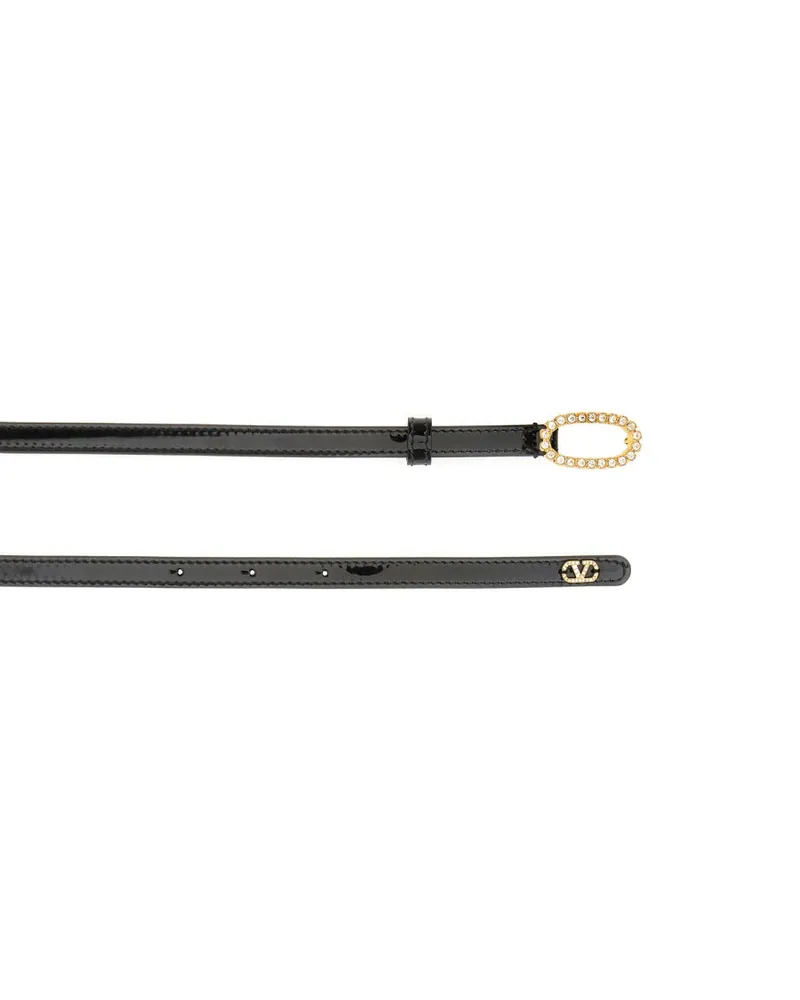 Valentino Garavani Calf Leather Belt — Black Black