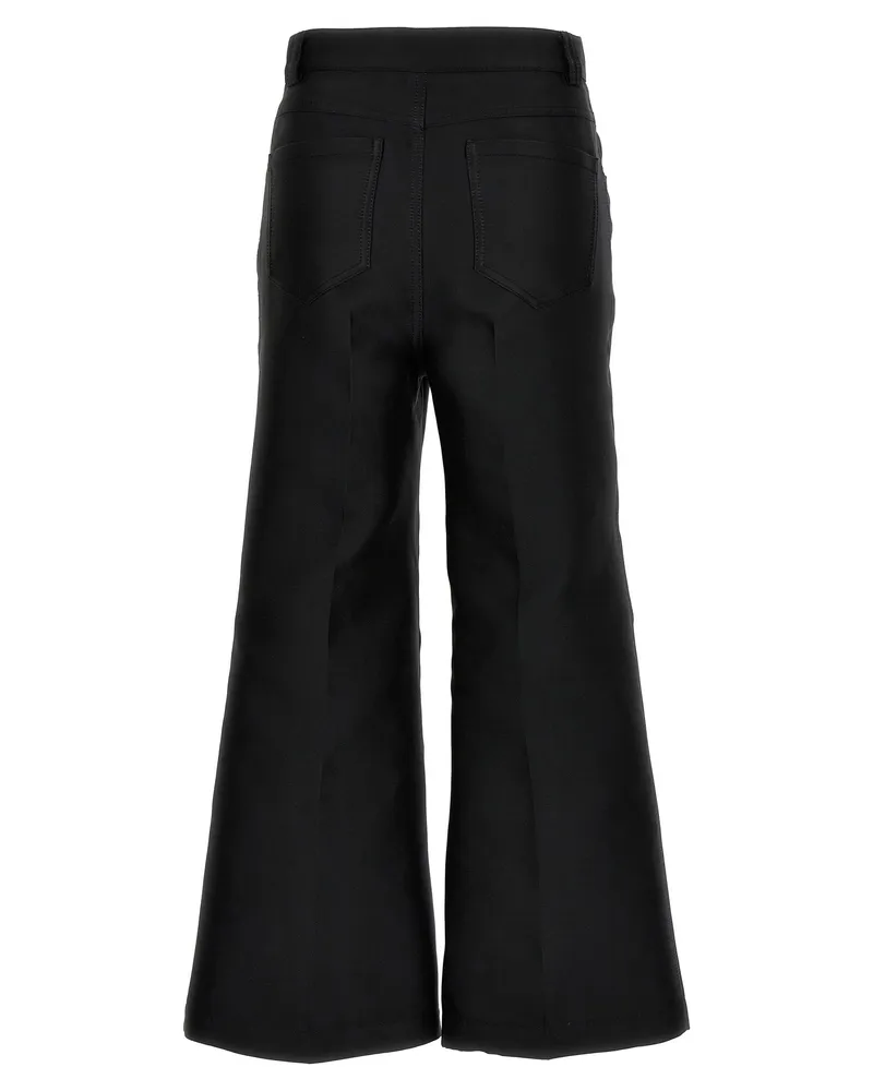 Giambattista Valli Silk-Blend Cropped Trouser — Black Black