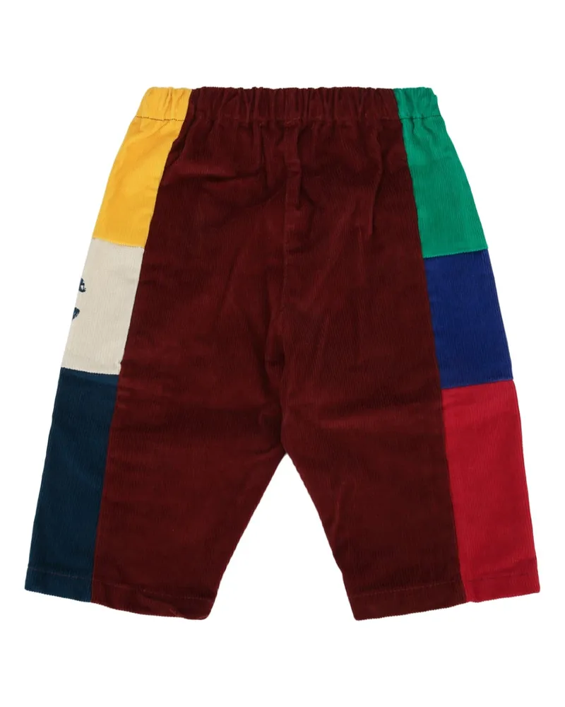 BOBO CHOSES Boys' Baby Colorblock Corduroy Pants Brown Elastane Pantaloni Trousers Brown