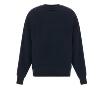 Women Blue Cotton Sweatshirt Clothing