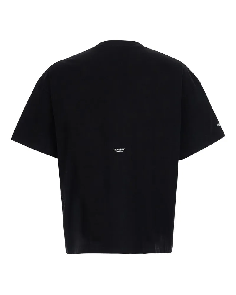 REPRESENT Logo-Printed Cotton T-Shirt — Black Black