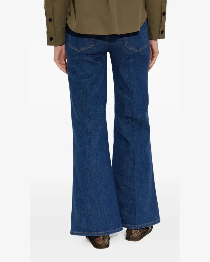 Self-Portrait Women's Flared Jeans Aw25 W Blue