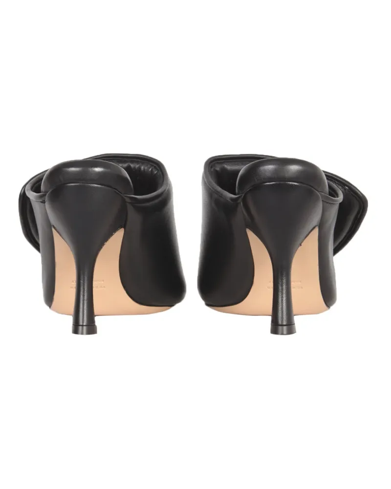 Gia Borghini Padded Leather Heel — Black Black