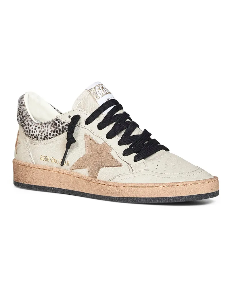 Golden Goose Women's Sneakers Ball Star Cream Nappa Leather Beige Goatskin Trainers Beige