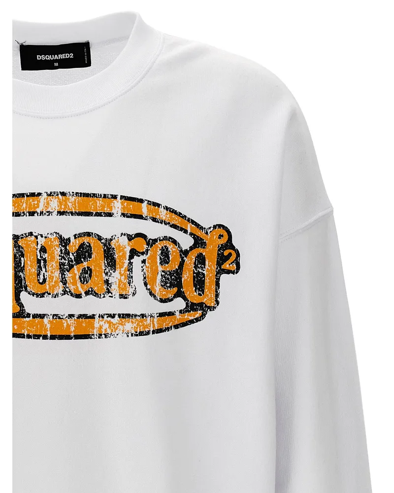 Dsquared2 Logo-Embroidered Sweatshirt — White White