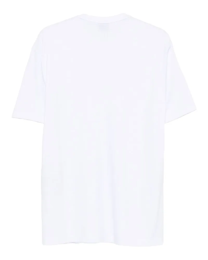 EA7 Logo-Embroidered T-Shirt — White White