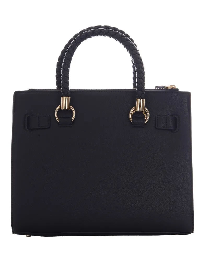Liu Jo Women's Satchel Bag S Black Polyurethane Handbags Hand Black