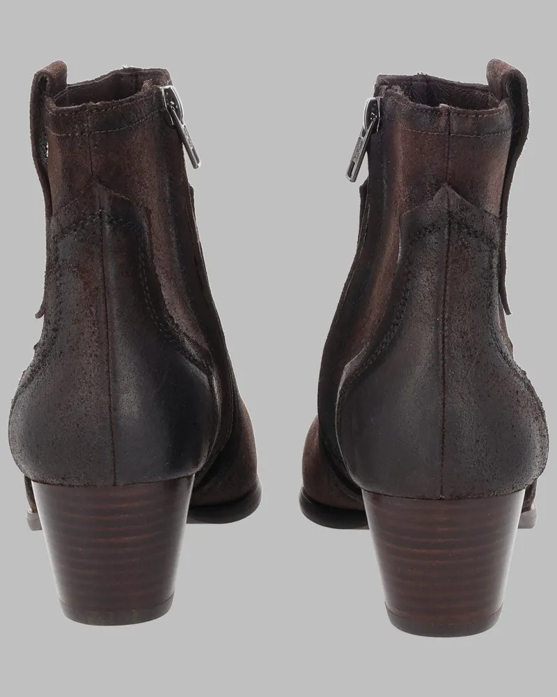 ash Flare Ankle Boot — Brown Brown