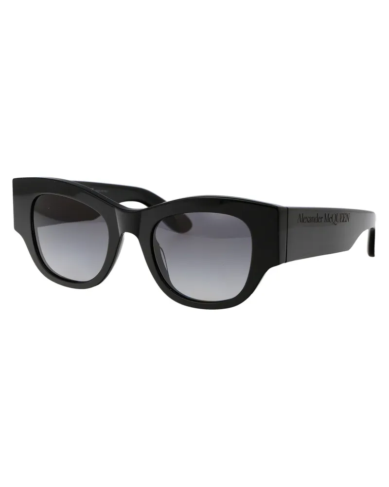 Alexander McQueen Women's Sunglasses Black-Black-Grey Acetate Black/black/grey Black