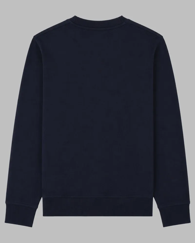 HUGO BOSS Logo-Print Crew Neck Sweatshirt — Blue Blue