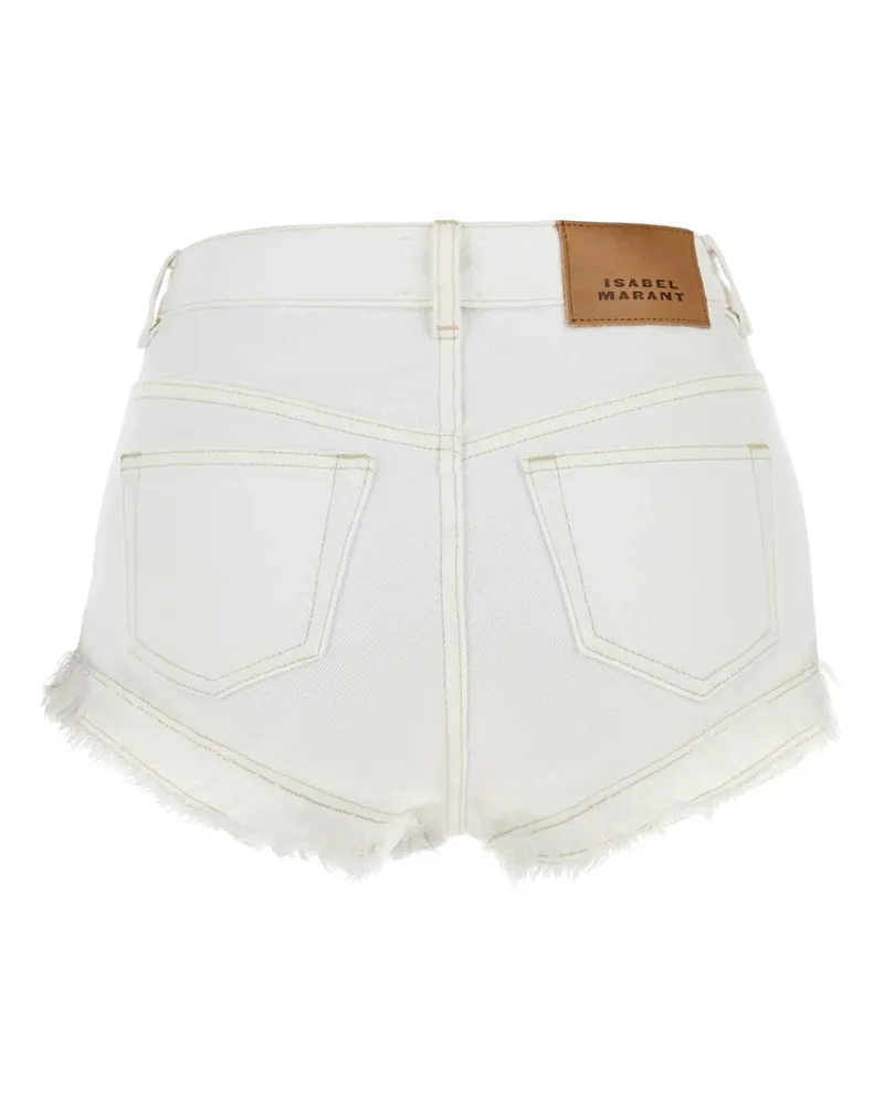Isabel Marant Eneidala Denim Shorts — White White