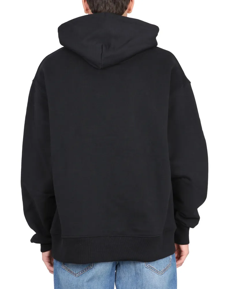 Department 5 Drawstring Hood Sweatshirt — Black Black