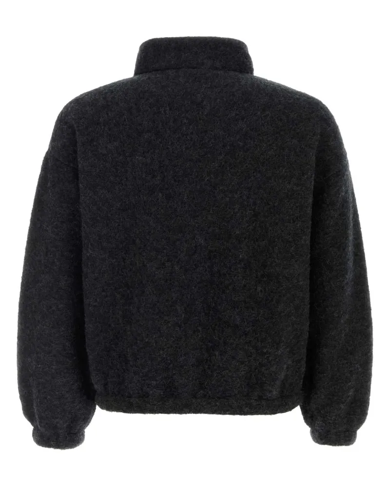 Jil Sander Men's Slate Wool Blend Sweatshirt 029 Exterior: Polyester Felpe Sweater Gray