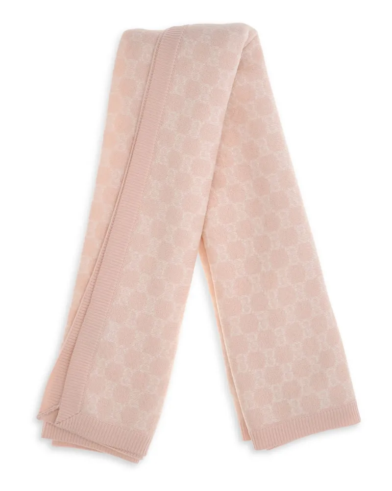 Gucci Wool Scarf For Girl Pink-Ivory Merino Ovis Aries Pink/ivory Scarfs Pink