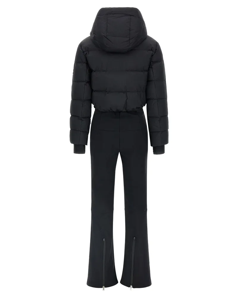Yves Salomon Quilted Hybrid Ski Down Jacket — Black Black