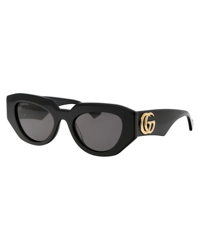 Gucci Women's Sunglasses Gg1421s Black Acetate Black-Grey Black/grey Black
