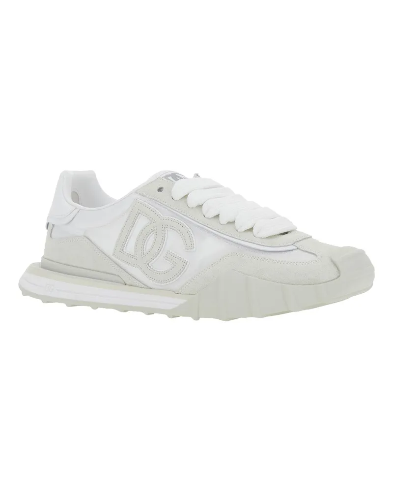 Dolce & Gabbana Men's Low Top Sneakers Dg Athletic White Lamb Trainers White