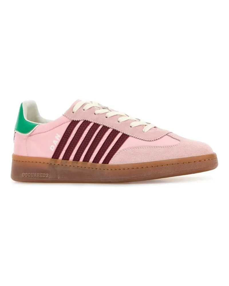 Dsquared2 Men's Pink Nylon Boxer Sneakers Rosaverde Pink