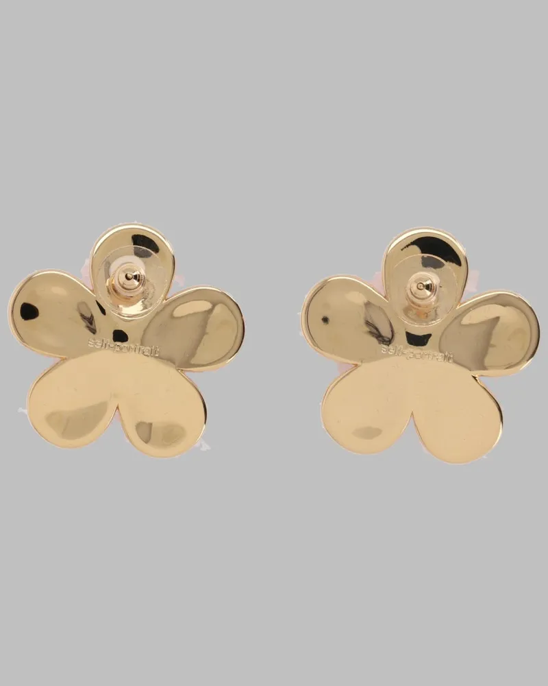 Self-Portrait Flower Earrings — Pink Pink