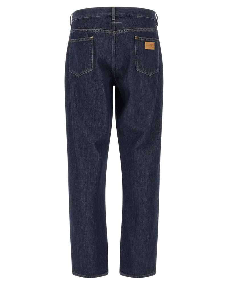 Maison Margiela Men's Blue Cotton Straight-Leg Jeans Clothing Blue
