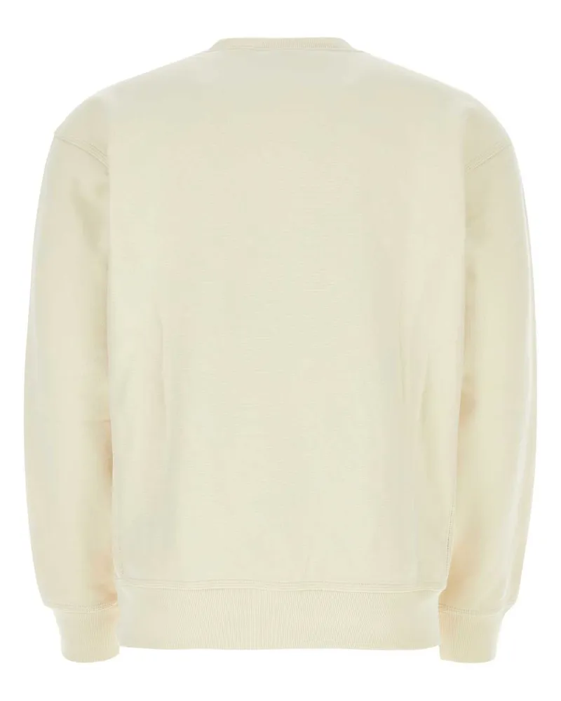 Carhartt WIP Unisex Ivory Cotton Blend American Script Swea Natural 80-Cotton-Polyester Sweat Felpe 80/cotton/polyester Sweater Beige