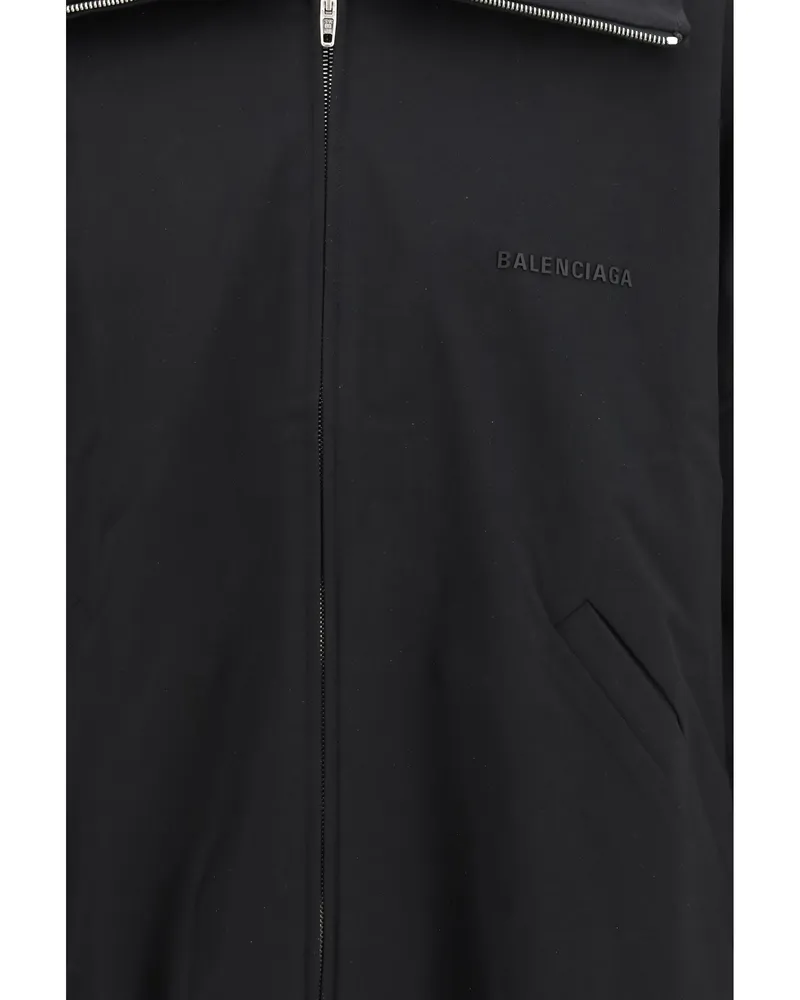 Balenciaga Technical Cotton Zip Jacket — Black Black