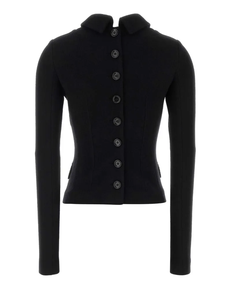 Dolce & Gabbana Virgin Wool Blazer — Black Black