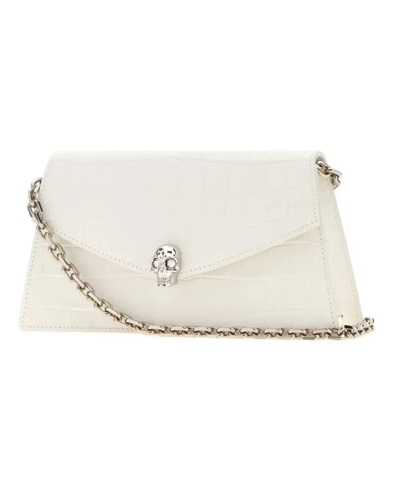 Alexander McQueen Women's White Leather Mini Skull Crossbody Bag Whitesilver Borse A Mano White