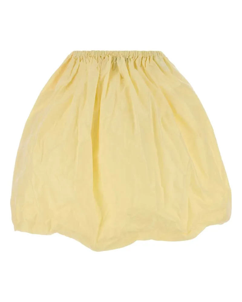 Prada Women's Cream Taffeta Skirt Crema Exterior: Silk Gonne Yellow
