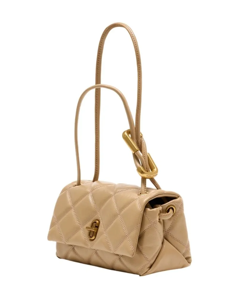 Marc Jacobs Women's The Mini Dual Shoulder Shopper Bag -  Leather Brown Cowhide Totes-Shopping-Bags Beige