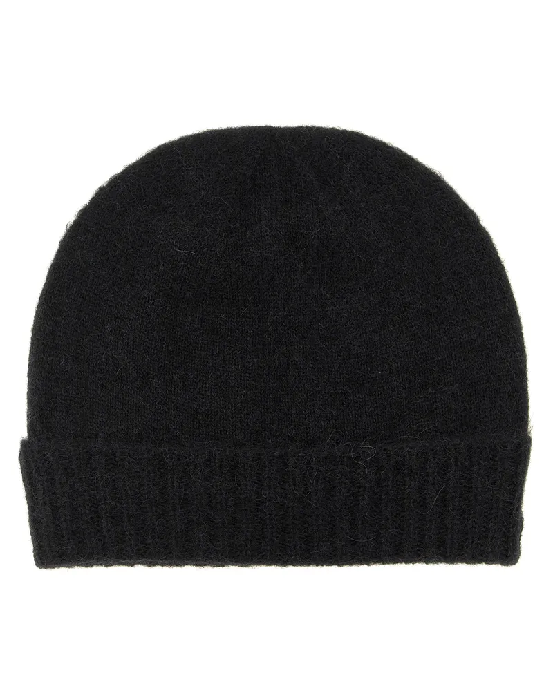 Vivienne Westwood VI344324BM Wool-Blend Ribbed Beanie — Black Black