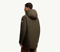 Hooded Parka Coat — Olive