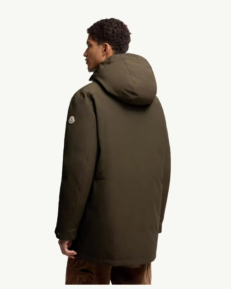 Moncler Hooded Parka Coat — Olive Olive