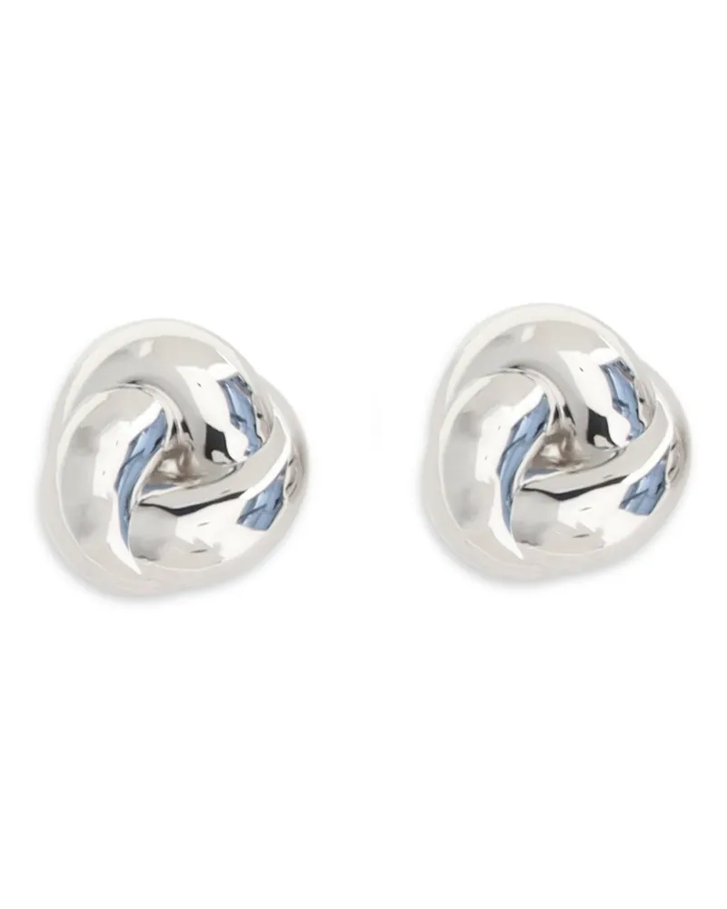 Self-Portrait Women's Stud Earrings Knot Silver-Plated Brass Silver