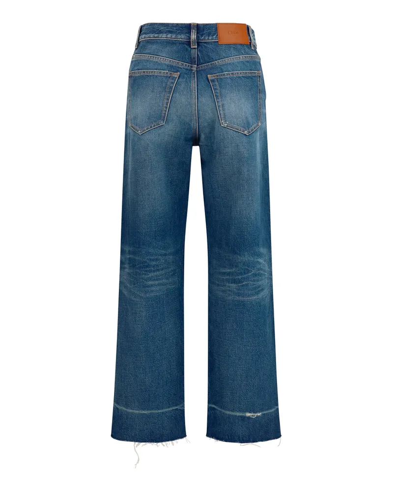 Chloé Women's Bootcut Jeans Dark Cobalt Cotton Blue