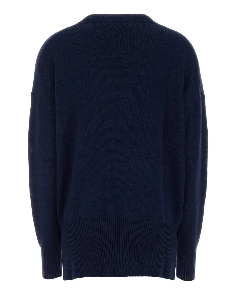Jil Sander Women's Navy Blue Cashmere Oversize Sweater 414 Exterior: Felpe Navy