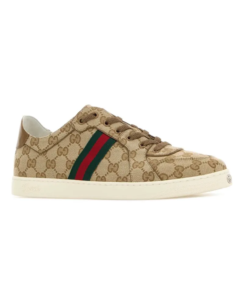 Gucci Men's Gg Fabric Stretch Sneakers Vintsandcashewvrv Beige