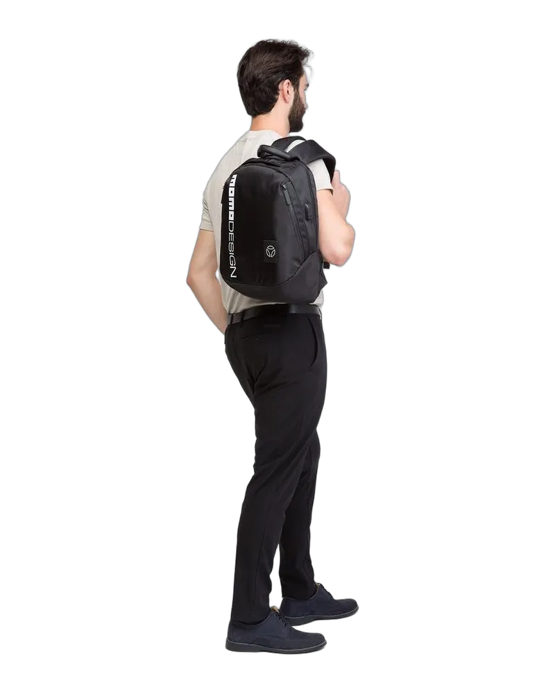MOMO DESIGN Men's Backpack Black-Black Polyester Black