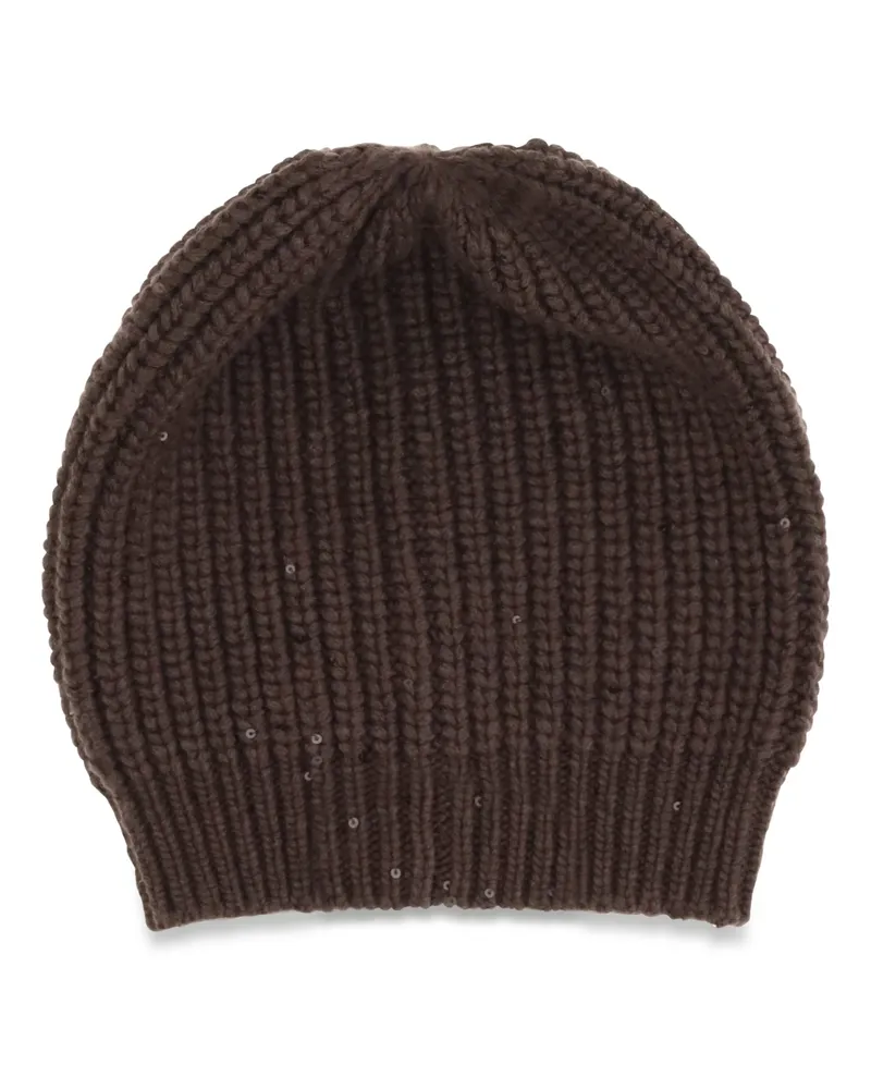 Brunello Cucinelli Women's Hat Chocolate Brown Silk Brown