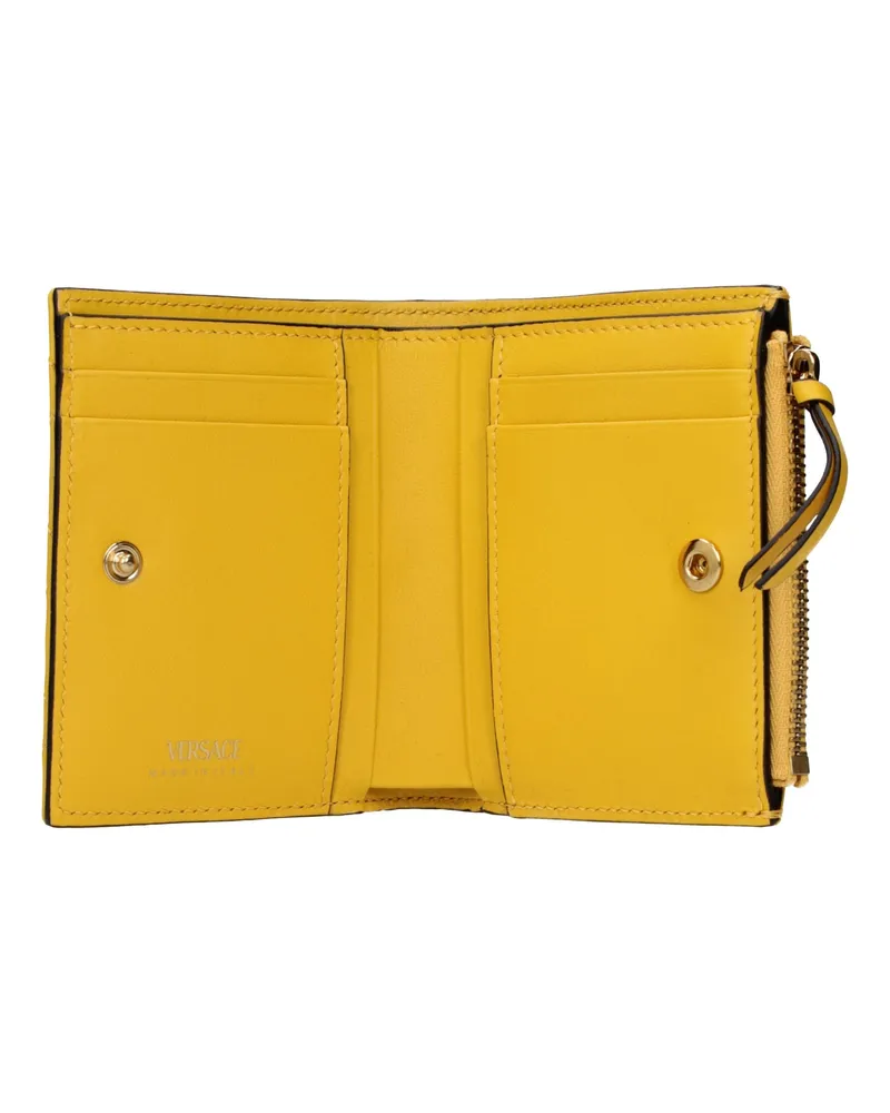 Versace Quilted Leather Wallet — Yellow Yellow