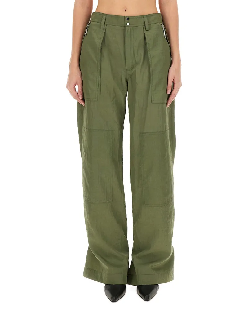 Paco Rabanne Cotton Cargo Pants — Green Green