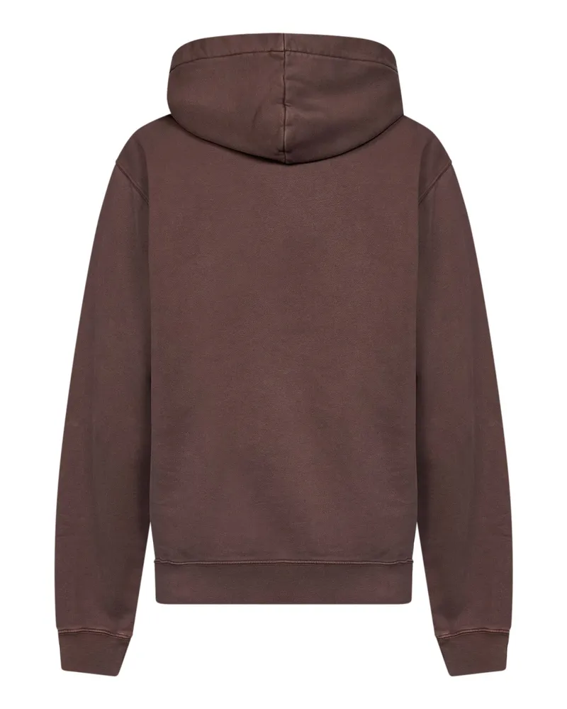 Jacquemus Cotton Fleece Hoodie — Brown Brown