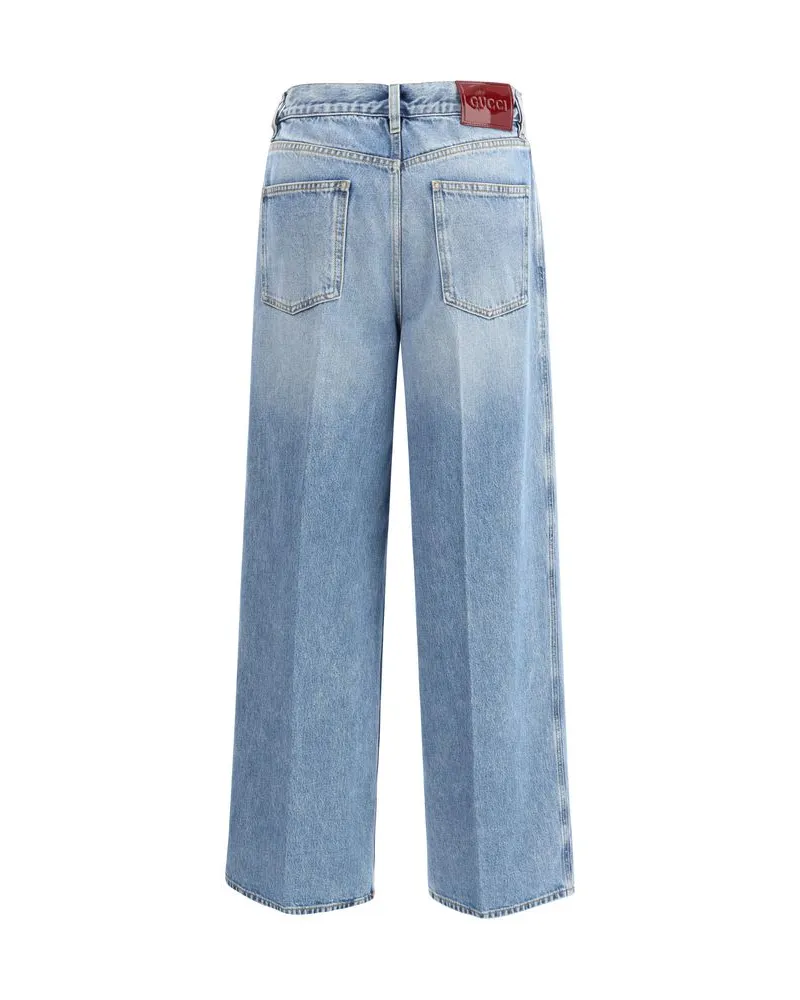 Gucci Women's Light Blue Cotton Jeans Denim Clothing Blue