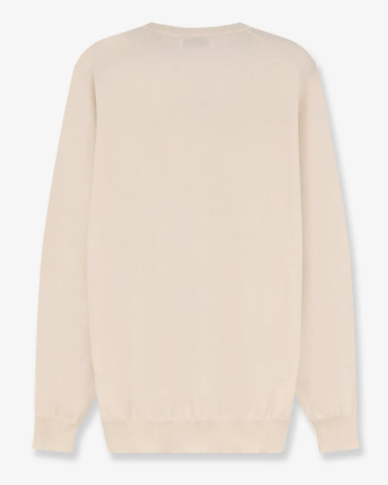 Brunello Cucinelli Men's Cashmere Sweater V-Neck Beige Beige